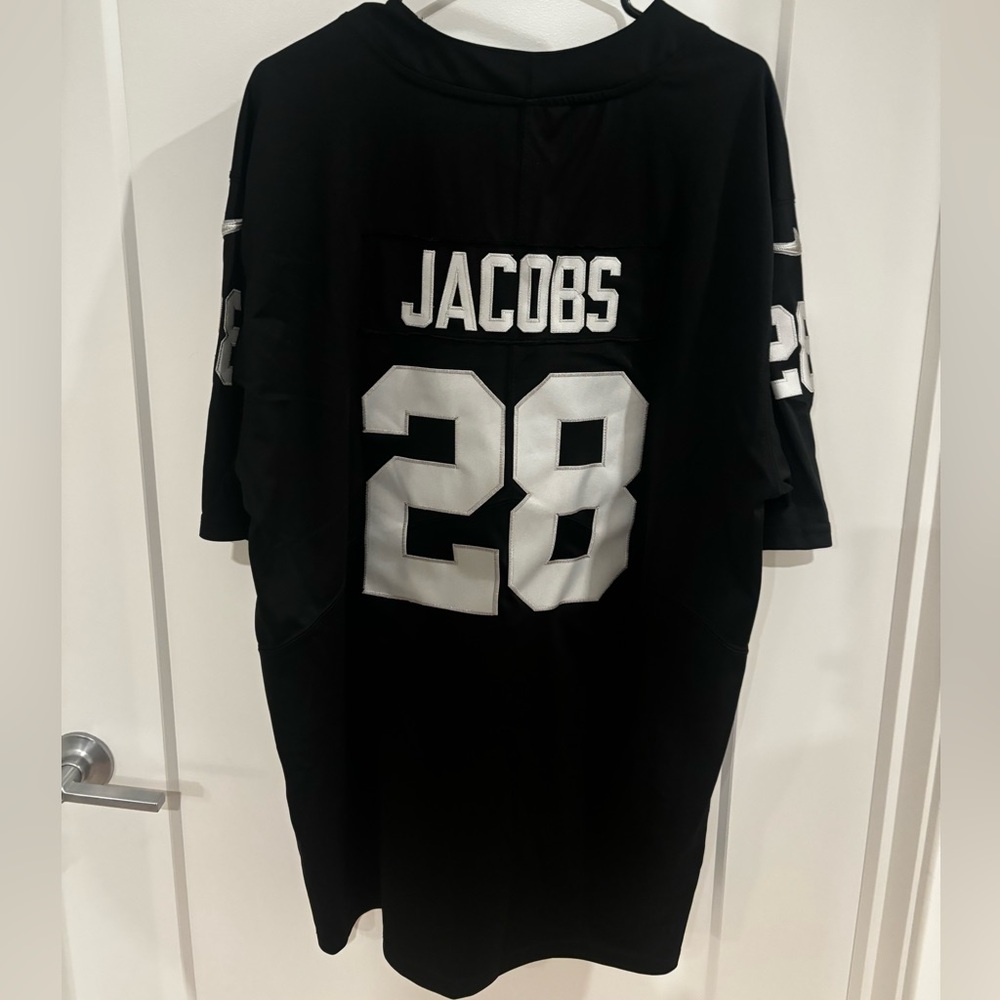 Limited edition Josh Jacobs Raiders 60th anniversary of football jersey. Nike XL